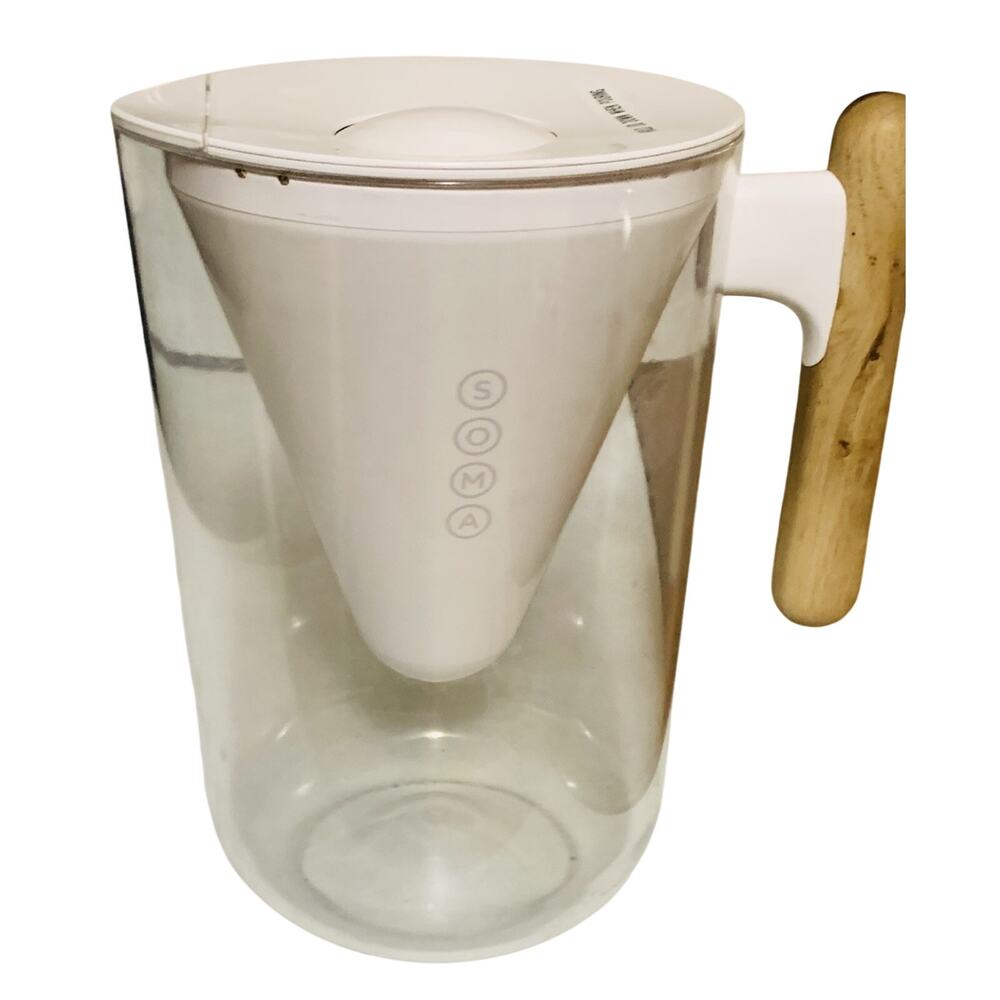 Soma Water Filter Pitcher Plant Based 10 Cup White -No Filter